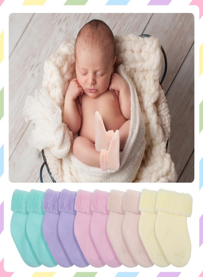 Twistover 10 Pairs Preemie Baby Terry Cotton Turn Cuff Socks for Newborn Girls Boys - Nicu(Macaron Colors,Preemie) - Image 5